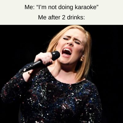 work karaoke meme